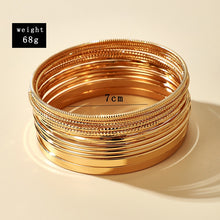 Tocona Punk Gold Color Bracelets for Women Trendy Alloy Metal Bangle Bohemian Jewelry Accessories Gift Wholesale 15165