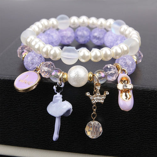 Rose sisi Korean pop Fresh flower wrist bracelets for women Simple and fresh student crystal bead bracelet Gift woman jewelry