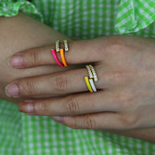 2020 summer new colorful Neon enamel open adjusted finger ring for women fluorescent fashion jewelry