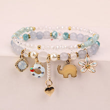 Japanese and Korean version of dancing girl crystal bracelet for women female bracelet for girl bow flower pendant gift for girl