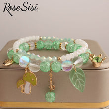 Rose sisi Korean Style summer fresh beach wind bracelet holiday beads bracelet for women elastic hand rope friendship jewelry