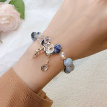 Chinese Style Bracelets Exquisite Flower Crystal Bangles Retro White Jade Beaded Bracelets Jewelry Gift For Women Girlfriends