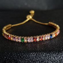 2022 New Luxury Rose Color Princess Adjustable Bracelet Bangle For Women Anniversary Gift Jewelry Wholesale Moonso S5781