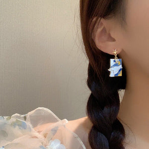 Trendy Jewelry 925 Silver needle Drop Earrings 2022 New Trend Gold Color Rabbit Asymmetrical Moon Star Earrings Wholesale