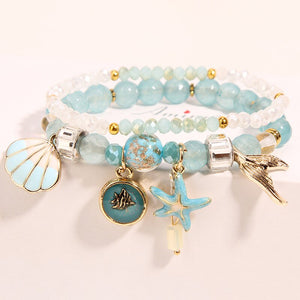 Japanese and Korean version of dancing girl crystal bracelet for women female bracelet for girl bow flower pendant gift for girl
