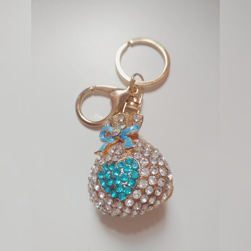 Rhinestone Money Bag Keychain & Bag Charm