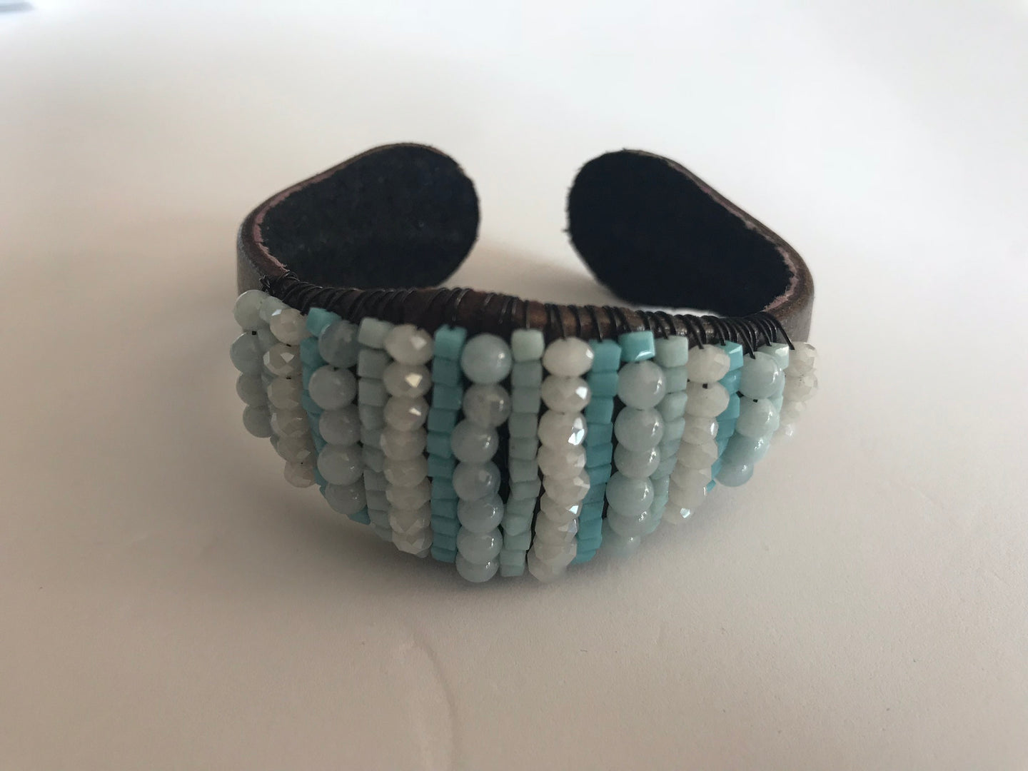 Meranda Bracelet with Light Blue Beads