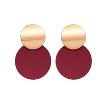 POXAM New Korean Statement Round Earrings For Women Geometric Gold Shell Fluff Dangle Drop Earrings Brincos 2020 Fashion Jewelry