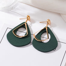 Korean Statement Earrings For Women 2020 Fashion Vintage Green Arcylic Gold Geometric Tassel Drop Earings Female Brincos Jewelry
