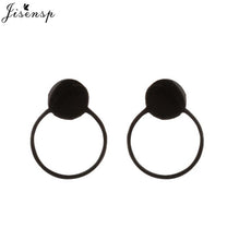 Multiple Black Stainless Steel Stud Earrings for Women Men Fashion Volleyball Leaf Fox Star Moon Earings Piercing Jewelry Gift