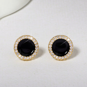 Cute Korean Earrings Heart Bling Zircon Stone Rose Gold Stud Earrings for Women Fashion Jewelry 2021 New Gift