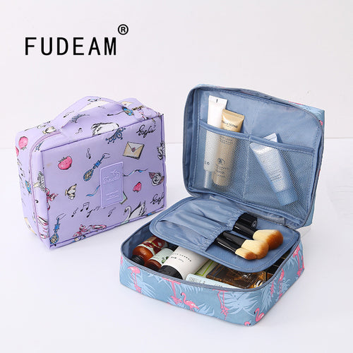 FUDEAM Multifunction Women Outdoor Storage Bag Toiletries Organize Cosmetic Bag Portable Waterproof Female Travel Make Up Cases