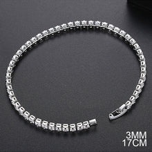 2022 New Fashion Luxury Punk Gold Silver Color Tennis Bracelets Bangle for Women Wedding on Hand Gift Jewelry Wholesale S5877b