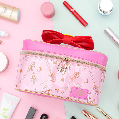 Japanese Sailor Moon Make Up Bag Leather Cosmetic Storage Bag Cartoon Cute Large Capacity Toiletry Bag