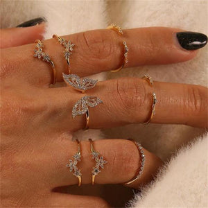 Fashion Silver Color Dancing Moving Butterfly Rings Dainty Insect Minimalist Rings For Women French Jewlery 2022 Trend Anillos