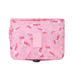 Nylon Hook Up Cosmetic Bag Women Travel Toiletries Storage Bag High Quality Waterproof Makeup Pouch Ladies Make-up Beauty Bag