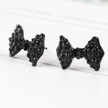 2022 New Jewelry Fashion Gold Color Bowknot Cube Crystal Earring Square Bow Earrings For Women Pretty Gift