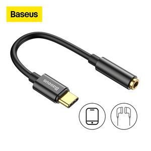 Baseus Type C to 3.5mm Earphone Jack AUX USB C Cable Headphones Adapter 3.5 Jack Audio cable For Huawei P20 Xiaomi Mi 10