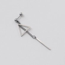 2022 new trend kpop stray kids felix triangle tassel strip dangle earring for women men korean fashion stainless steel earring